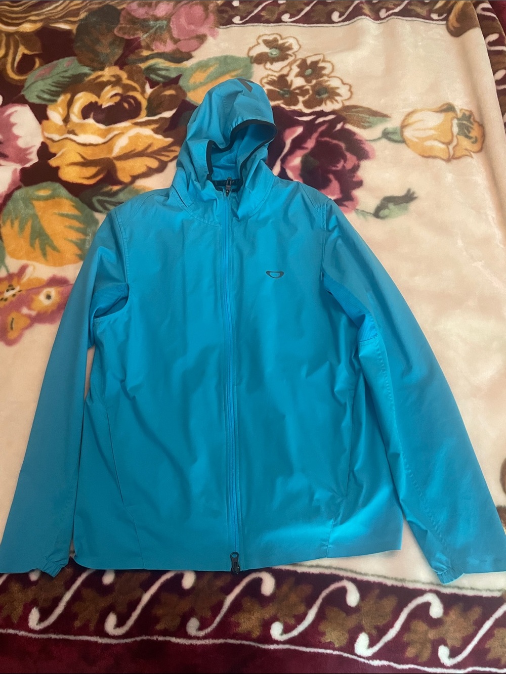 Oakley Women’s Lightweight Teal Hooded Windbreaker Jacket Size SP